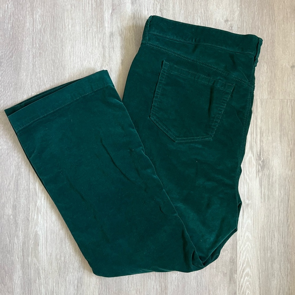 torrid Deep Green Corduroy Slim Boot Cut High-Rise Jean Button Fly 22R Cotton